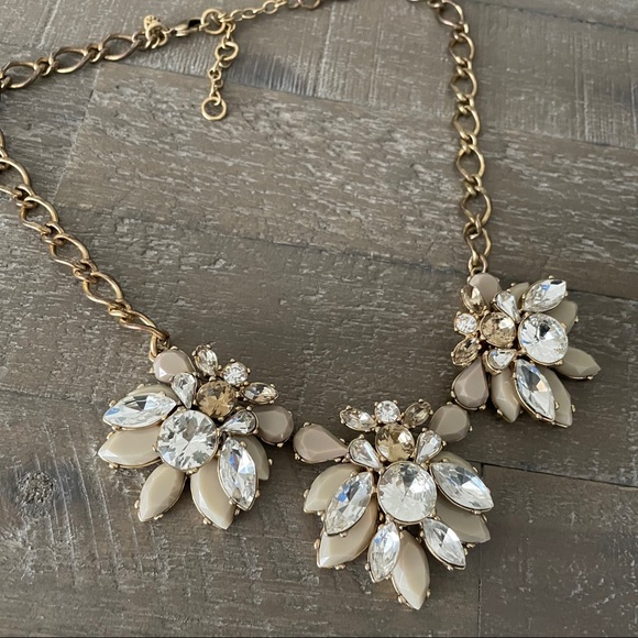 J.Crew Gold and CZ Statement Necklace - Picture 2 of 3